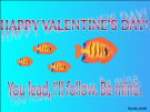 Be Mine Fish Valentines Free ECard 